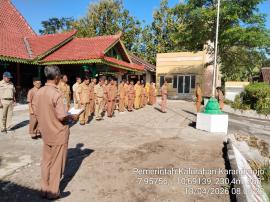 KOORDINASI RUTIN DAN APEL  PAGI HARI SENIN 13 APRIL 2026 DI KALURAHAN KARANGMOJO